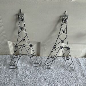 Silver Eiffel Tower Wall Decor Set